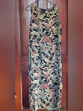 Reflections Tropical Print Dress Small